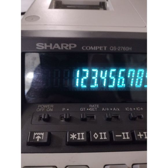 Sharp Compet QS-2760H 10-Key Print Calculator Tested - Picture 3 of 3